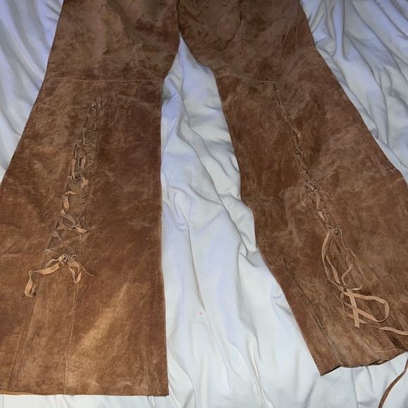 Western leather flare pants - Picture 4 of 6